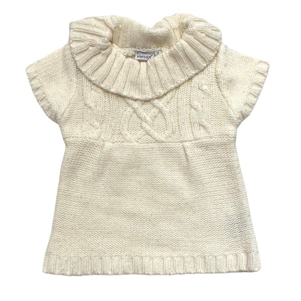 INFLUX Cream Collared Cable Knit Dress